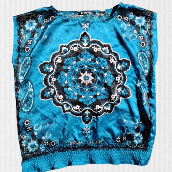 Planet Gold Blue Paisley Box Top - Picture 2 of 4